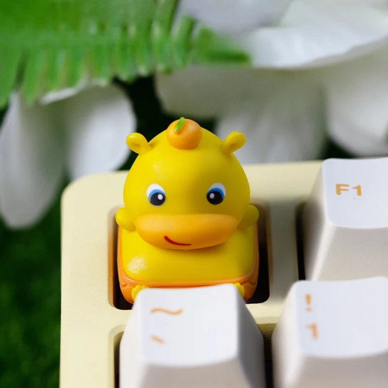 

AttackFox Capybara, милые полимерные колпачки для механических клавиатур, сменные колпачки для клавиш с перекрестным валом, ESC-ключ, ПК, геймер, подарок