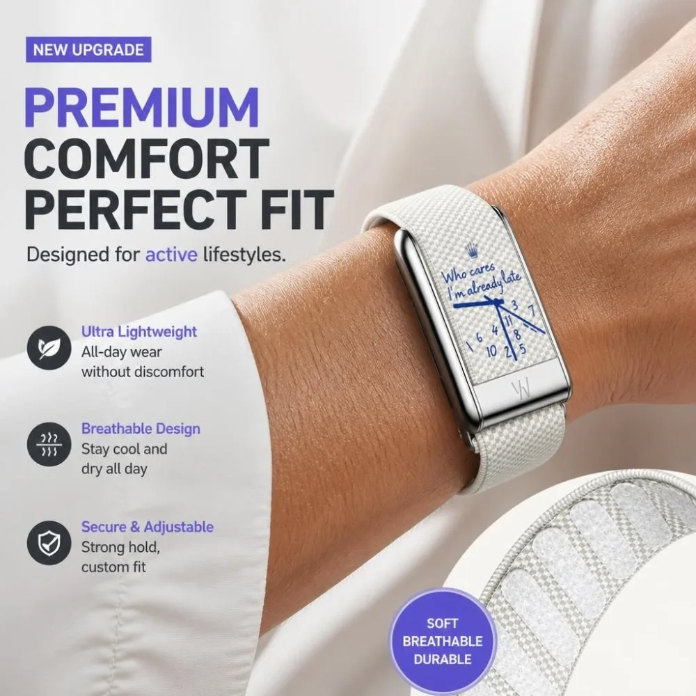 Beige Gray Nylon Woven Strap For WHOOP 5.0 MG Crown Clock Print Replacement Wristband Sport Fitness Accessory