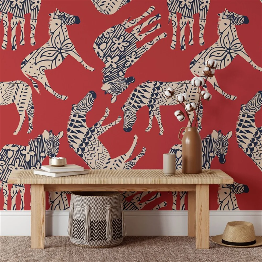 custom papel de parede 3D Wall paper Covering Bedroom Mural Cartoon green forest elk photo wallpaper for walls 3 d decoration