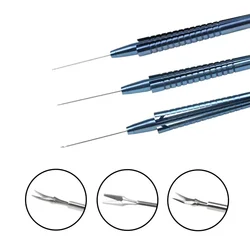23G 25G Ophthalmic Capsulorhexis Scissors Micro Intraocular Scissors Micro Titanium Alloy Ophthalmic Instrument