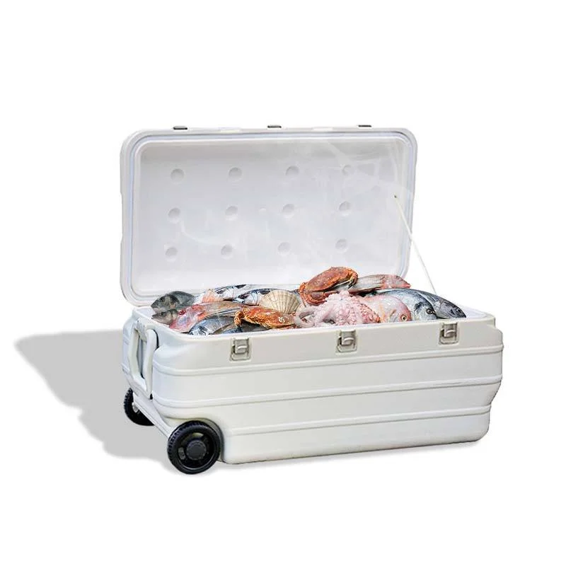 

170L Insulated Large Outdoor Camping Fishing Seafood Plastic Foldable Cooler Box Dry Ice Fruit Shipping Ice Container Cooler Box