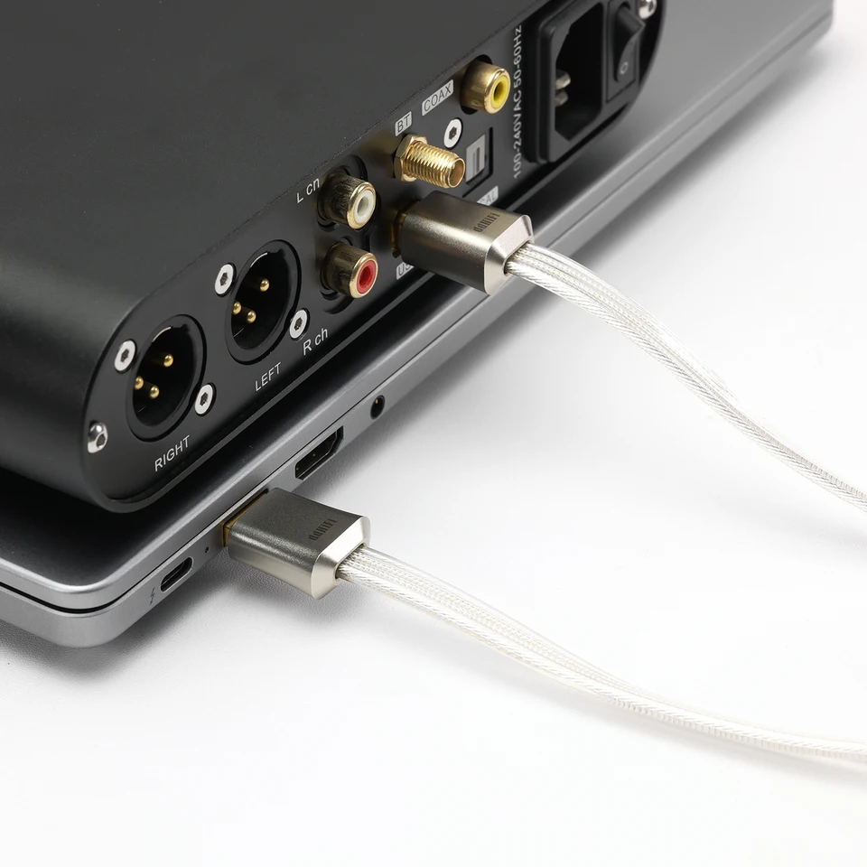 DD ddHiFi TC19BA (Comet) Flagship Pure Silver USB-B to USB-A OTG