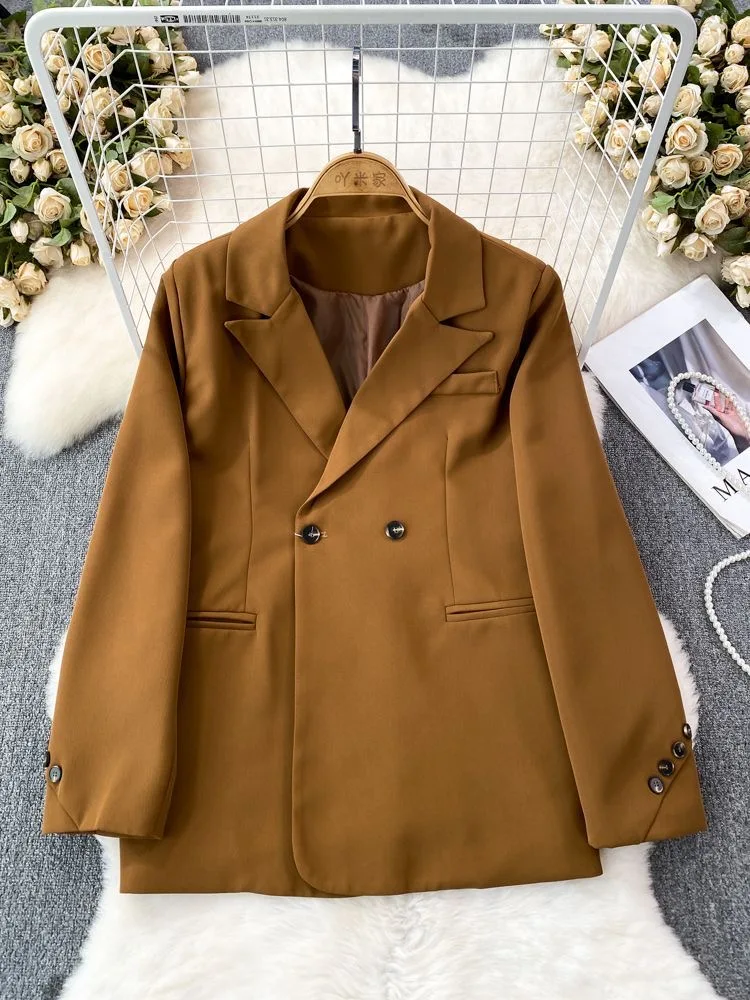 Korean Fashion Versatile Loose Suit Coat Autumn/Winter New Women's Commuter Street Style Casual Blazer Jackets Overcoat