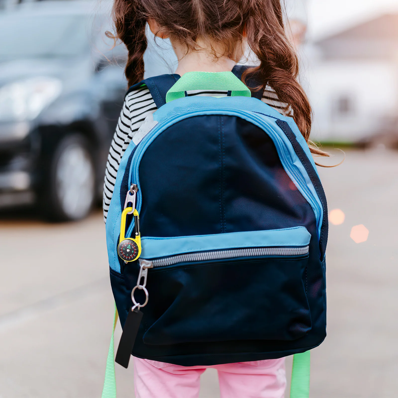 24 قطعة حلقة تسلق البوصلة كليب على المفاتيح للمشي في الهواء الطلق التخييم تسلق والعتاد المحمولة الملاحة مغامرة الأساسية #4