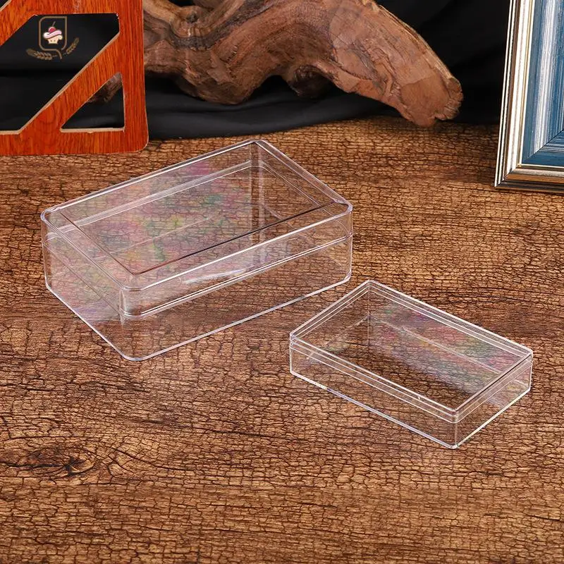 Rectangular Plastic Transparent Box Food Grade Ps Biscuit Nut Chocolate Candy Box With Lid