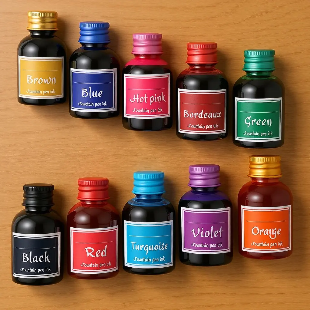 

10 флаконов чернил для рисования, идеально подходящих для перьевых ручек, каллиграфии, письма, для начинающих, для творчества и рукоделия