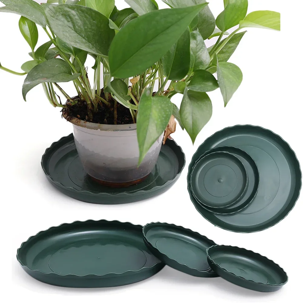 

Пластиковые зеленые подносы для горшков, круглые капельные растения, блюдце, цветочные горшки, садовые принадлежности, дренажный контейнер в горшках для дома и улицы