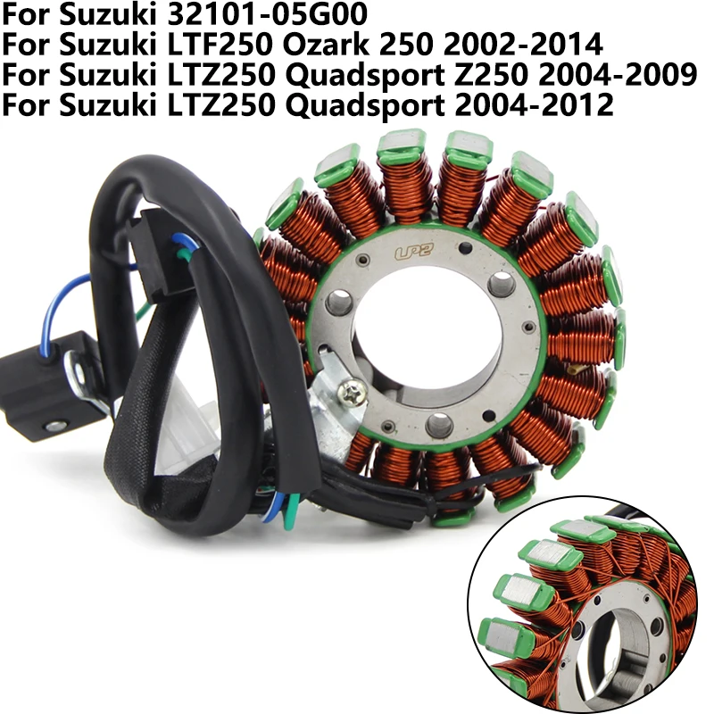 

Motorcycle Generator Stator Coil Ignition Coil 32101-05G00 For Suzuki LTF250 Ozark 250 LTZ250 Quadsport Z250 LTZ250 Quadsport
