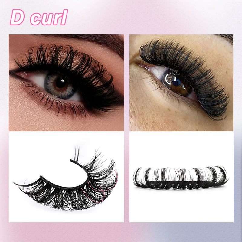 10 Paar dramatische falsche Wimpern 10–23 mm russische falsche Wimpern flauschige dichte DD Curl große Curling-Bogen-Wimpernverlängerungen – Detail 5