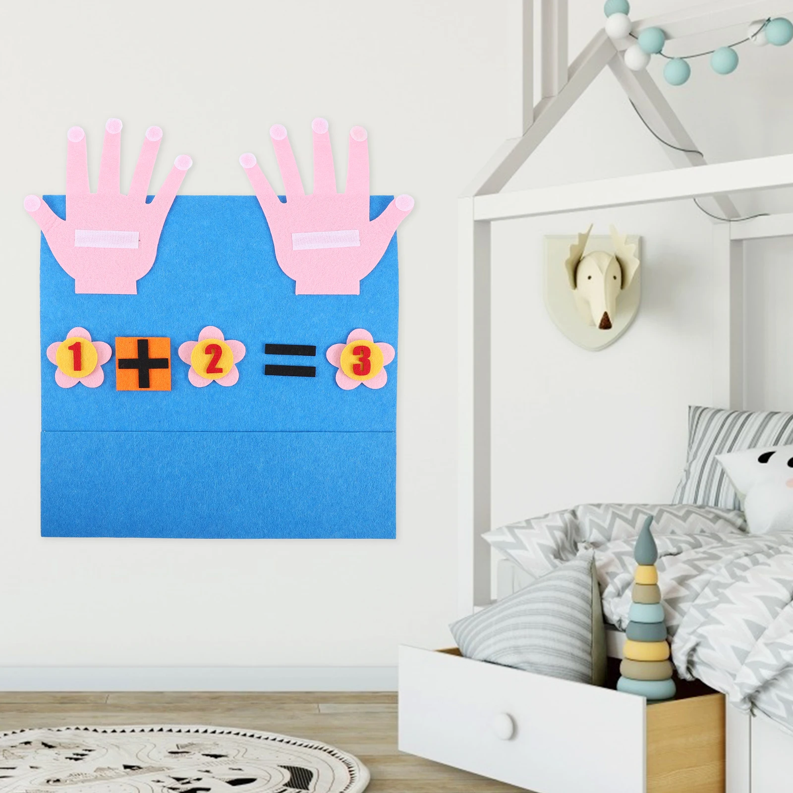 

Montessori Math Board Toys Kids Learning Arithmetic Counting Teaching Aids Educational Children Add Subtract Digital Game Felt