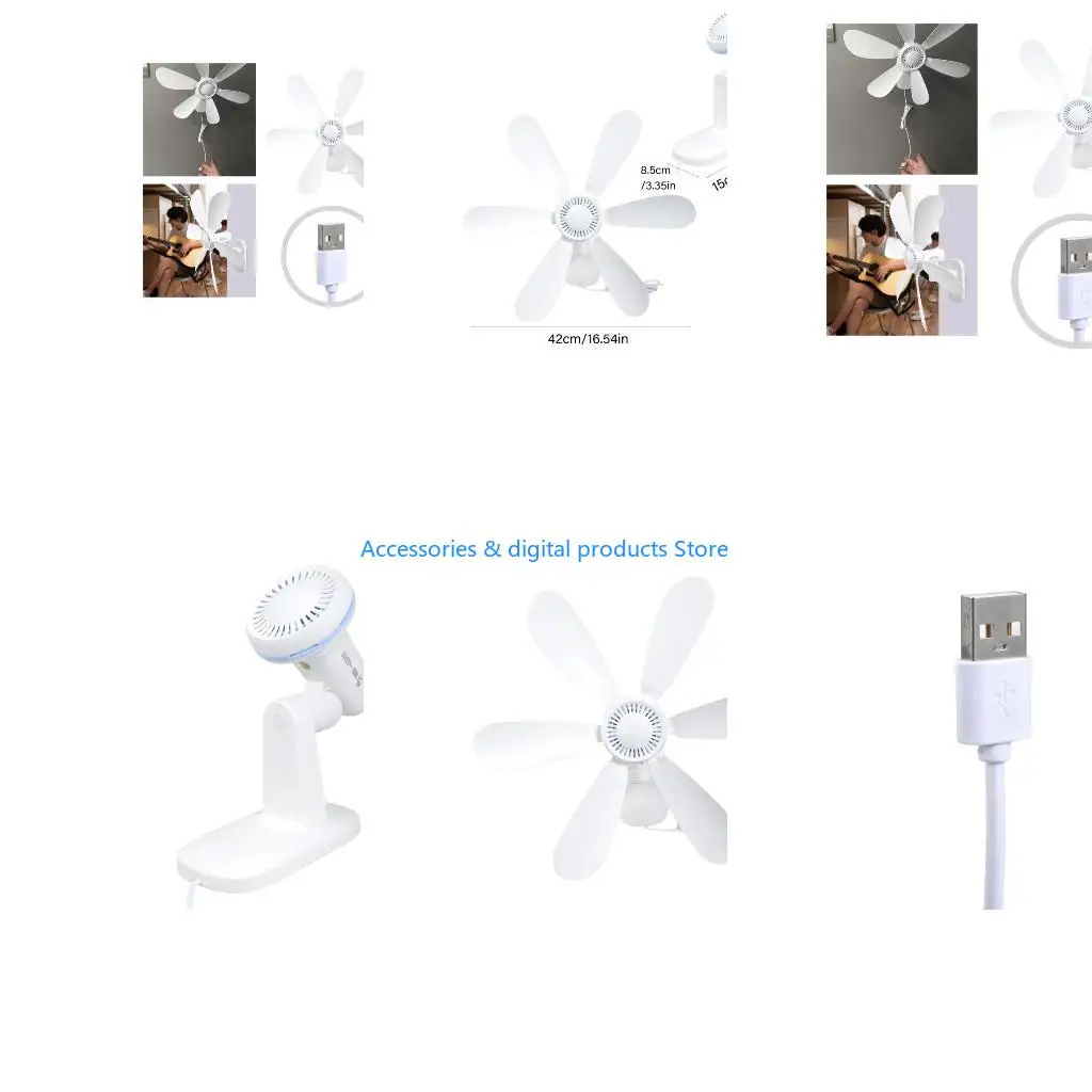 77JD 5V Low Noise Hanging Fan Coolers With Removable Blade Easy Maintenance