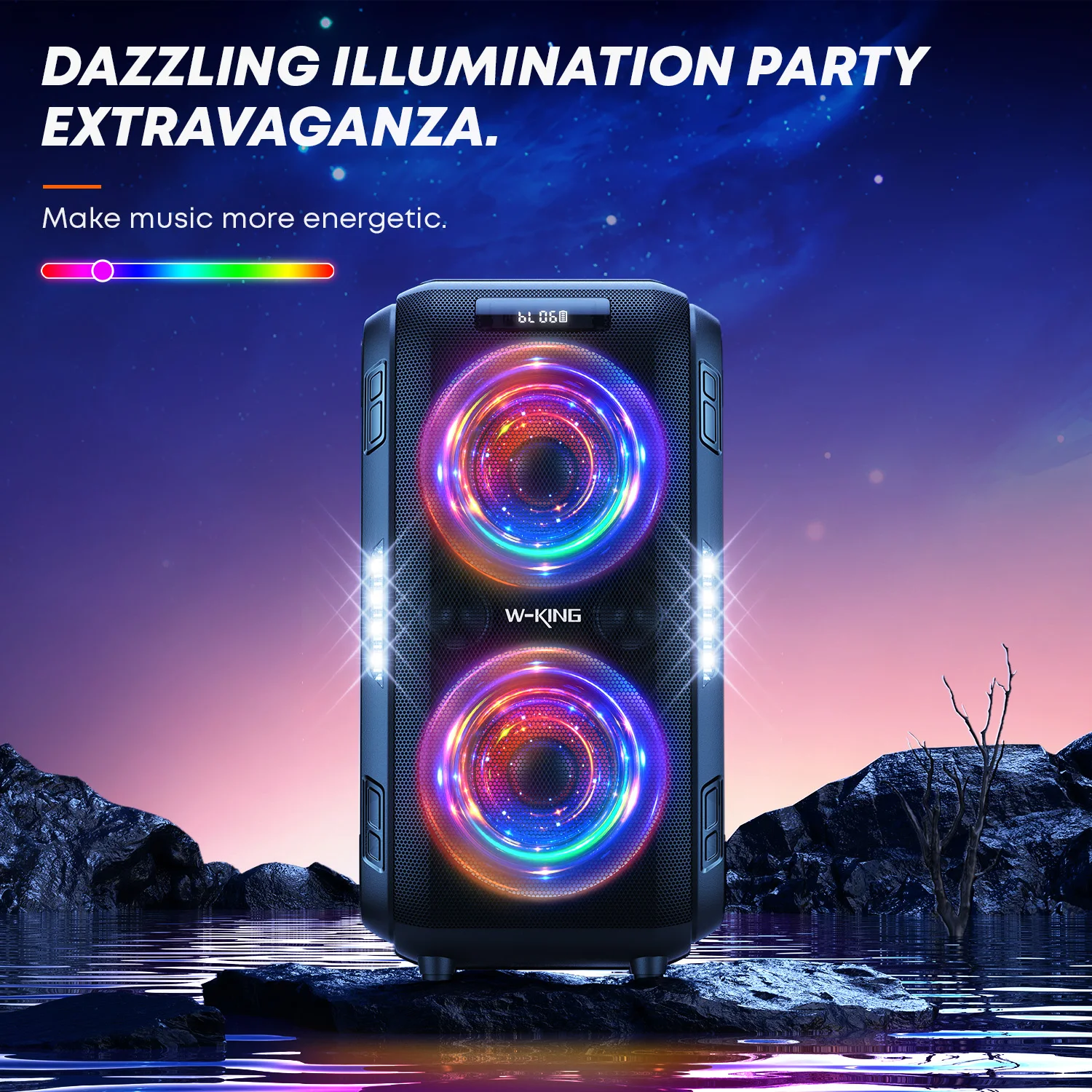 W-KING T9PRO Portable Bluetooth Speaker - 120W RMS Party Boombox