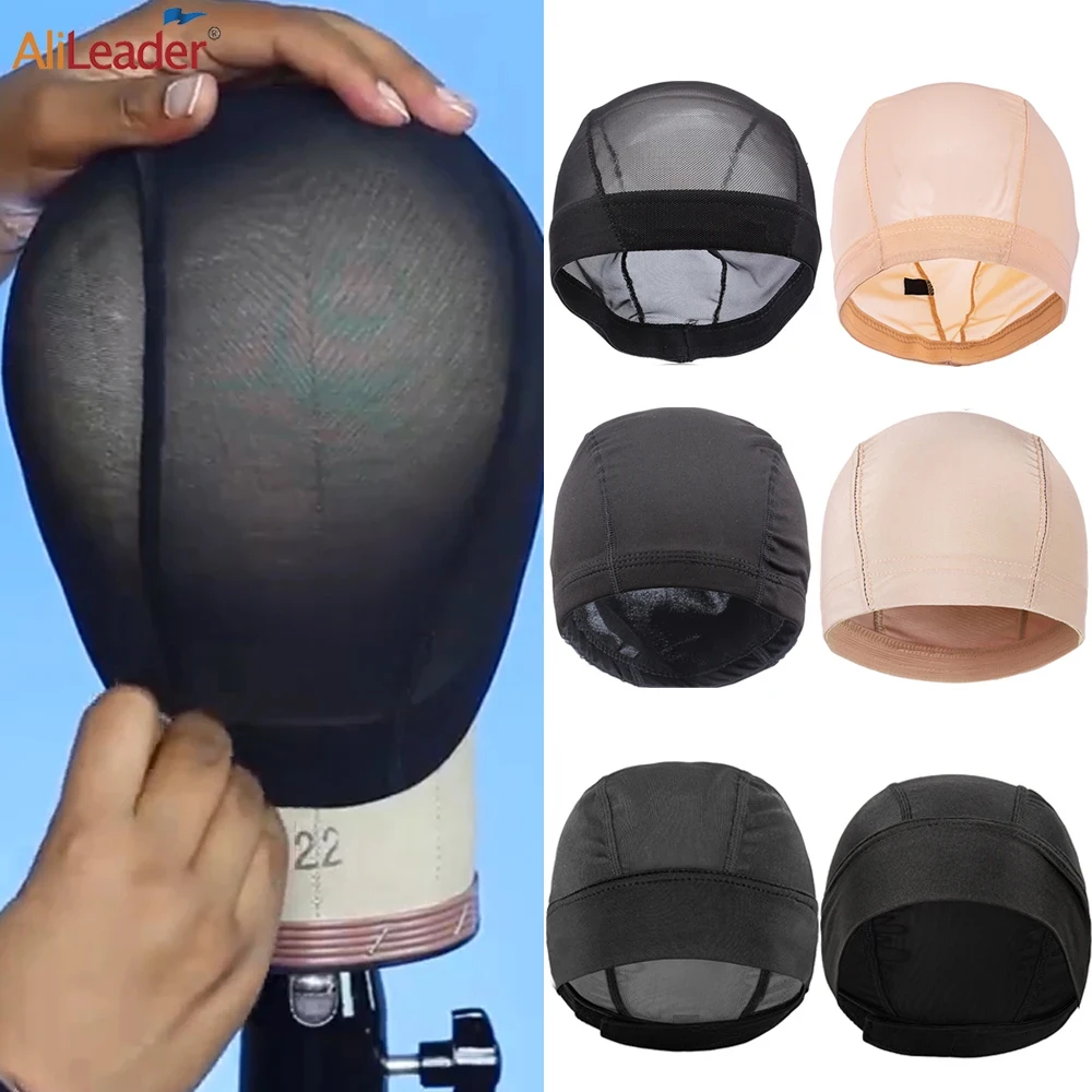 

1pcs Wig Cap Professional Wig Making Hair Caps Beige Black Mesh Wig Cap For Making Wigs Good Quality Breathable Elast Hair Caps
