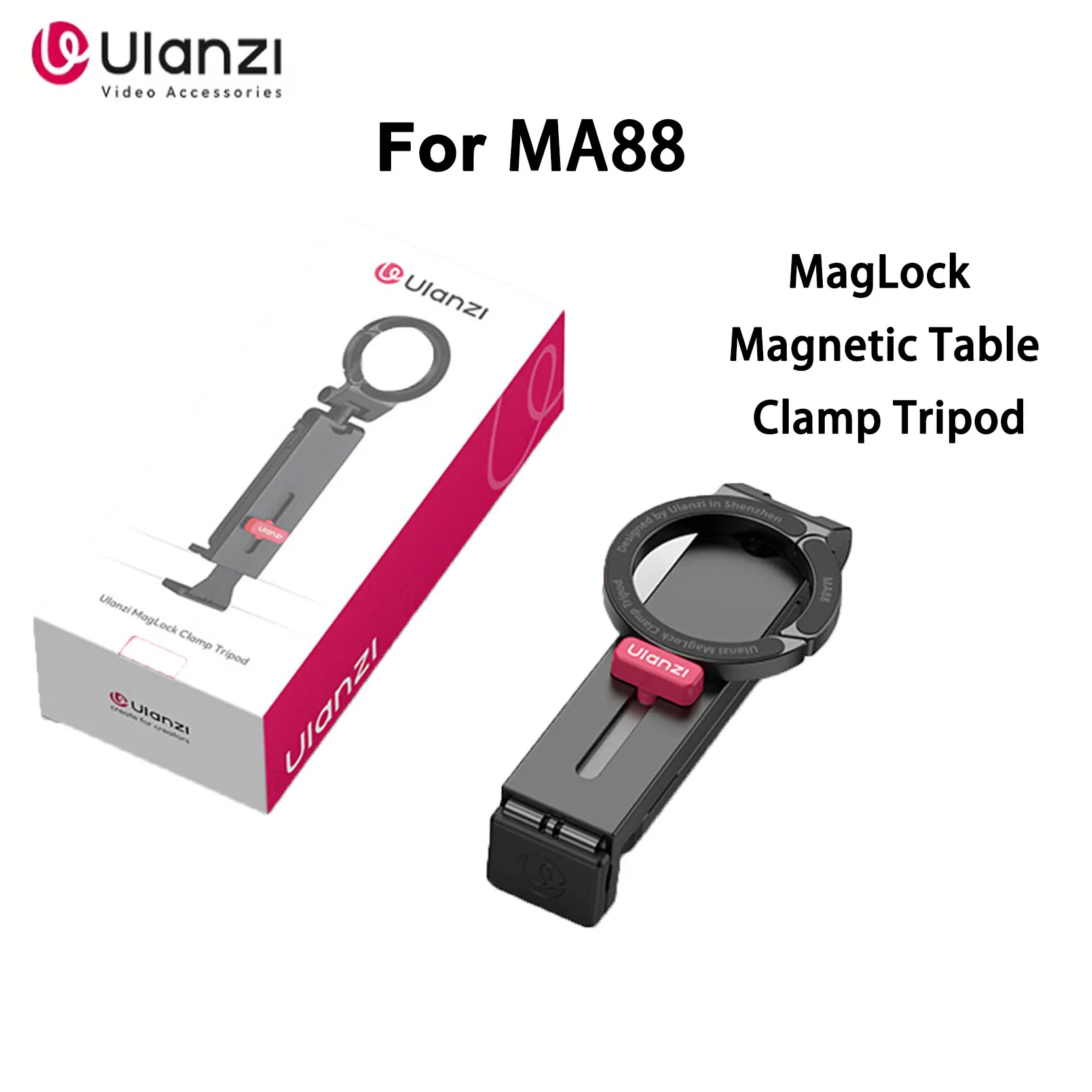 Ulanzi MA88 Магнитный настольный зажим, штатив Magsafe, портативная палка для селфи Maglock, держатель для телефона, складная опорная рамка для путешествий