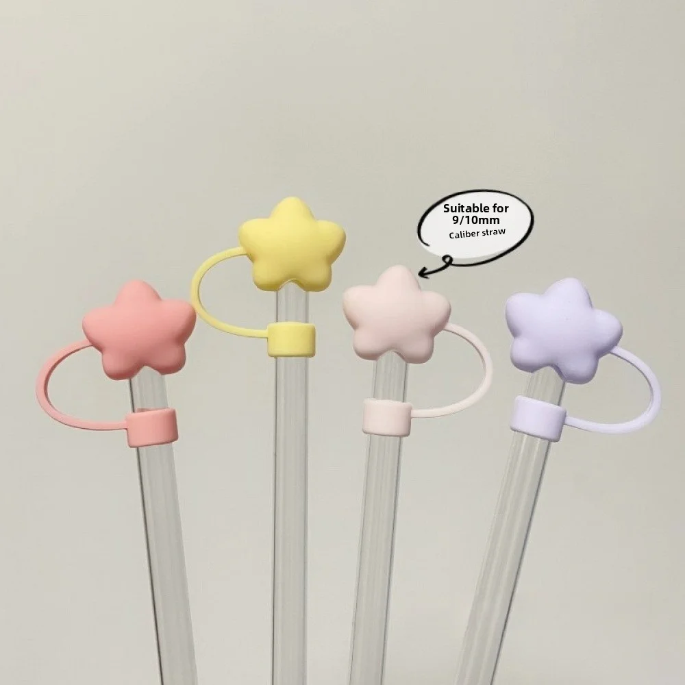 

Kawaii Star Straw Toppers Accessories For Stanley Tumblers Cup 40 30 oz Cute Silicone Straw Cover Cap Tumbler Straws Stopper Cap