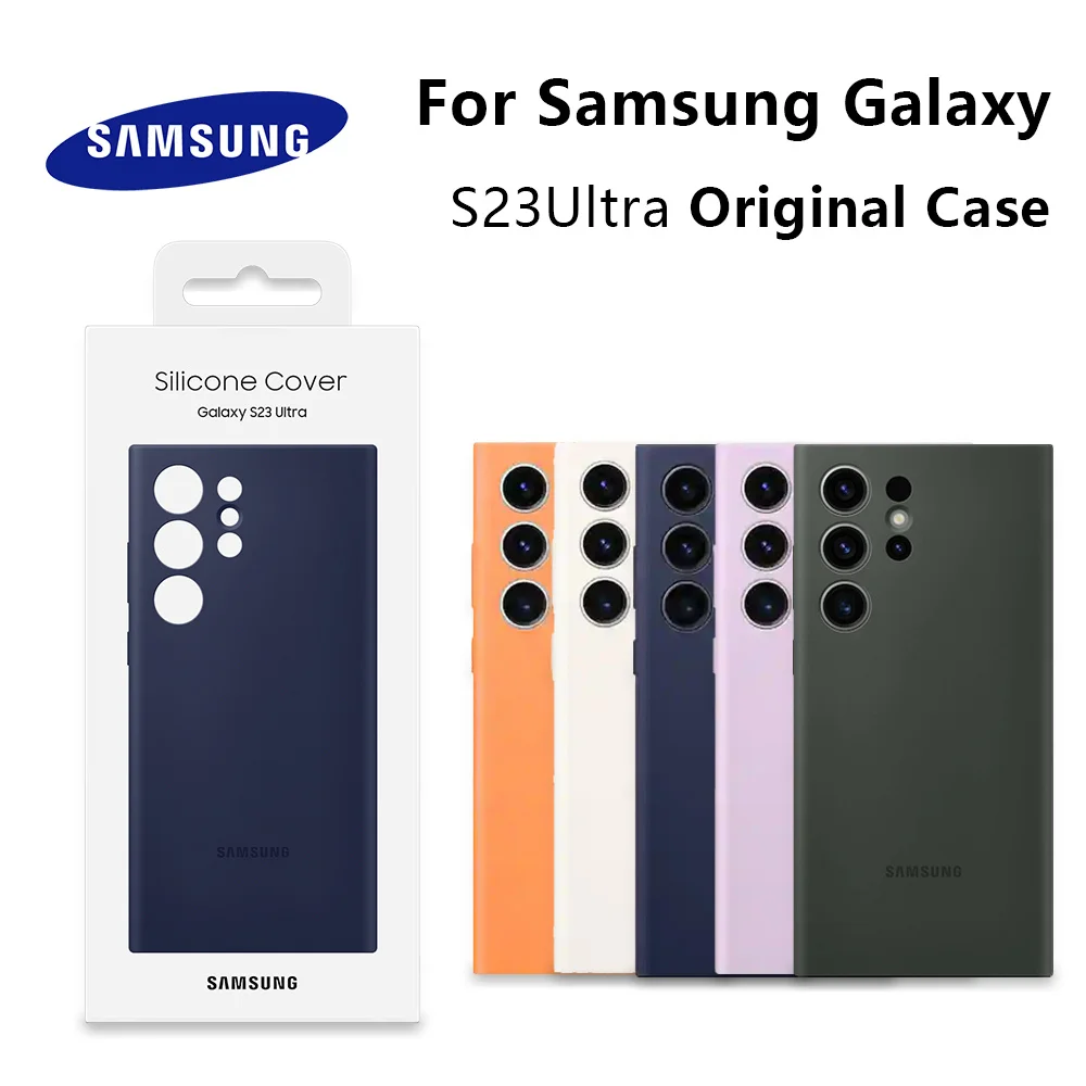 Original für Samsung Galaxy S23 Ultra Hülle, hochwertige Silikonhülle für S23 Ultra, Schutzhülle und Box
