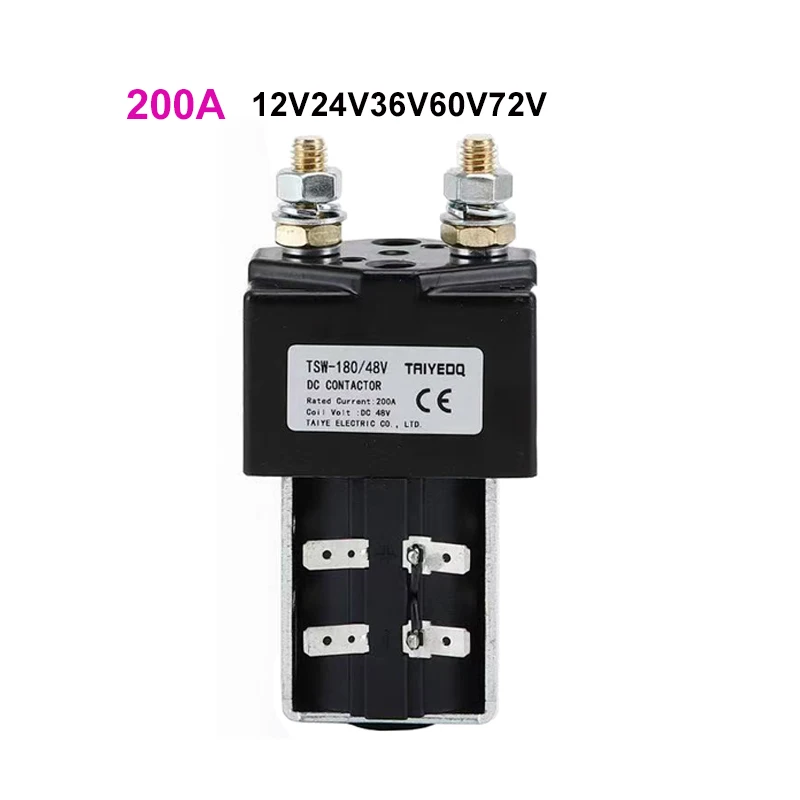 200A NO (normally Open) DC Contactor TSW-180 12V 24V 48V 60V 72V Forklift Electronic Control System DC Contactor