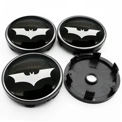 4PCS 56+60MM Universal Bat Emblem Car Wheel Center Cap Rim Centre Hub Cover Auto Styling Modified Accessories