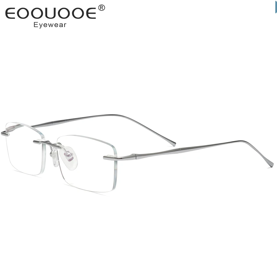 

Rimless Titanium Design Style Glasses Men Zero Myopia Spectacles Lightweight Oculos Anti Blue Light Eyewear Glasse Frame