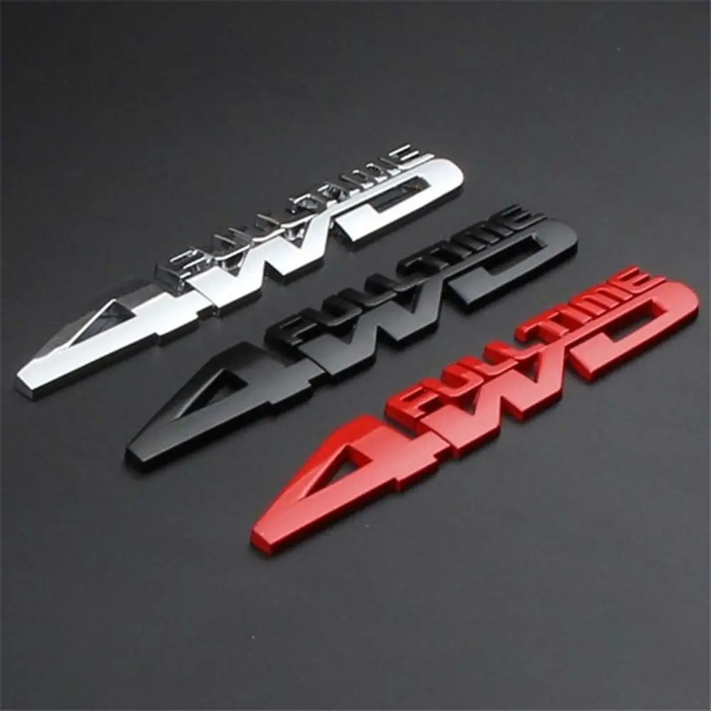 Decorative Tag Badge Decals Zinc alloy 4WD Metal Car Sticker Car Side Fender Decal Rear Trunk Emblem 3D Stereo Car Sticker