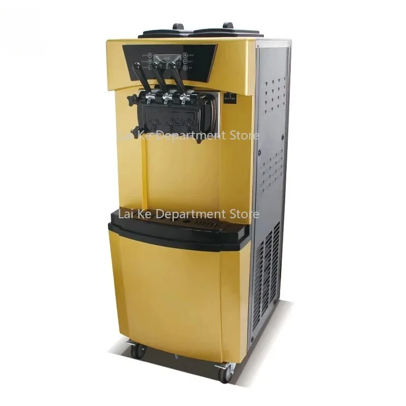 

New Ice Cream Machine Commercial Automatic Cone Sundae Vertical Three Head Soft Ice Cream Machine for Sale
