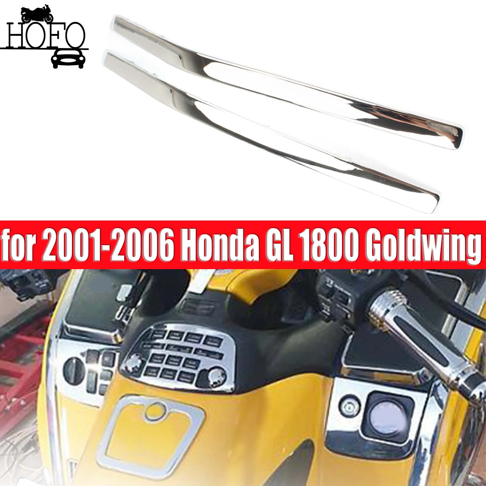 

for 2001-2006 Honda GL 1800 Goldwing Front Side Fairing Cowl Edge Molding Trim