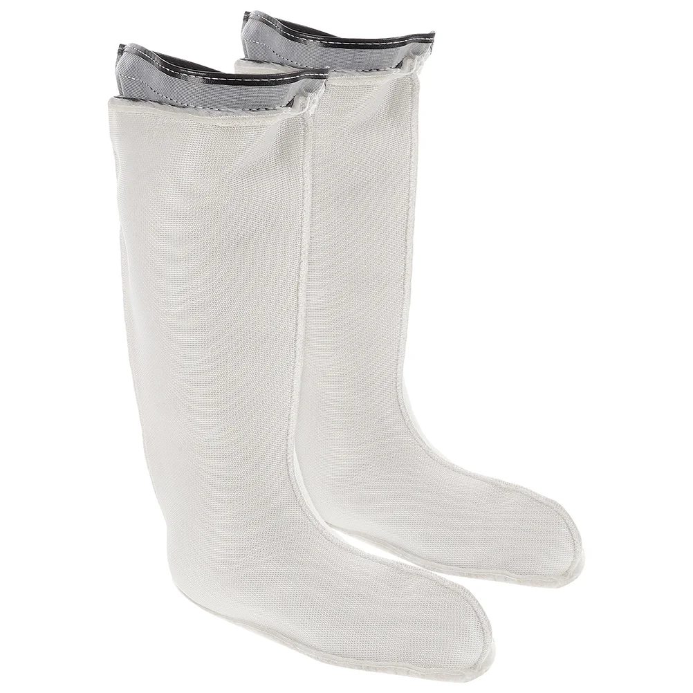 Botas de chuva quentes masculinas forro térmico de lã capa de sapato mulheres meias de caminhada forros pu e