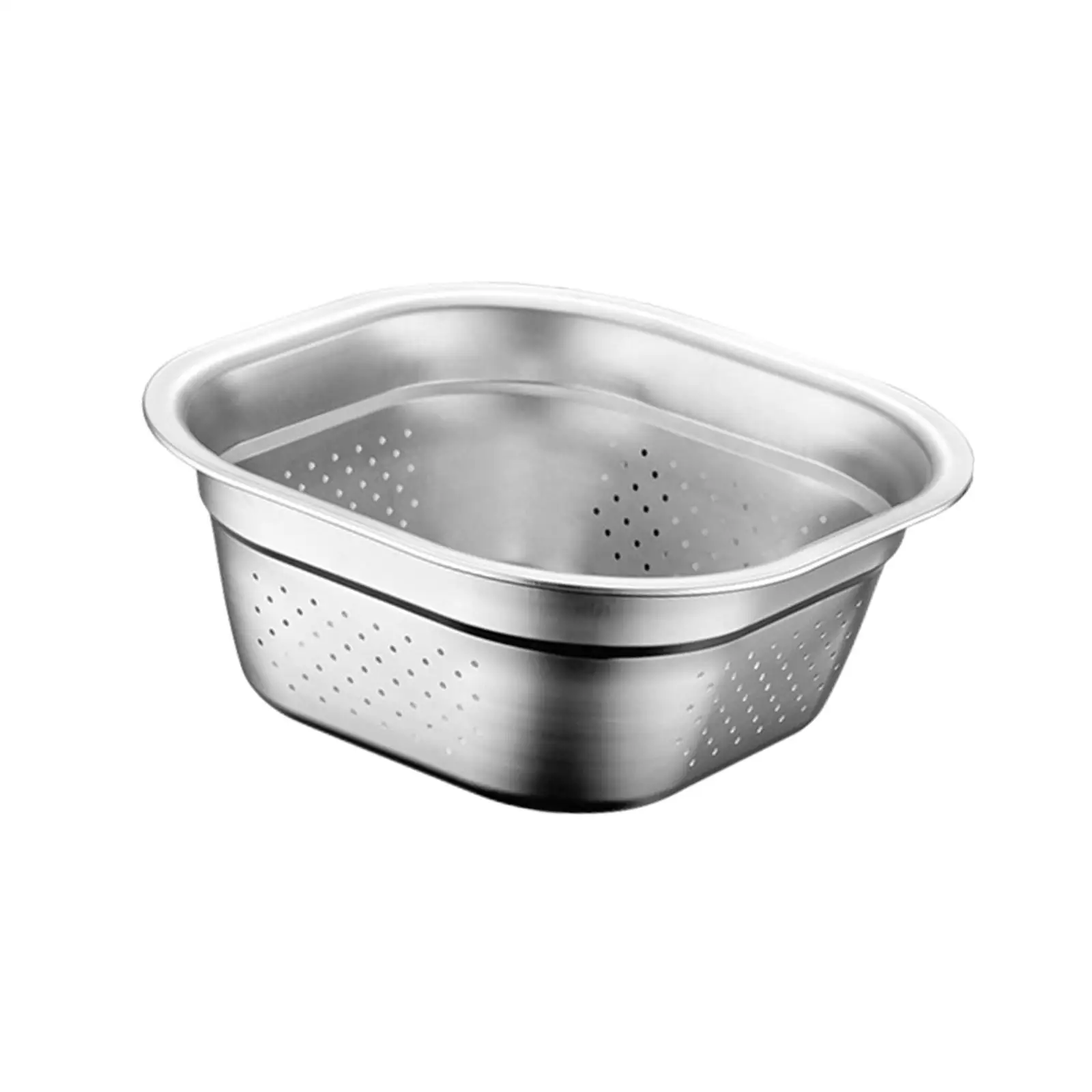 Rice Washing Bowl Cleaning Rinsing Draining Kitchen Strainer Stainless Steel Colander for Barley Pasta Beans Grapes Grains