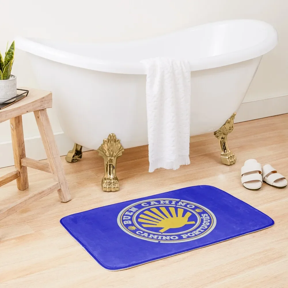 

Buen Camino Camino Portuguese Bath Mat Hallways Rugs Baths Water Absorbent Washable Non-Slip Kitchen Rug Mat