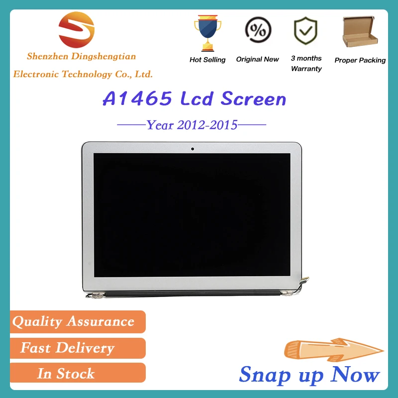 Replacement High Quality For MacBook Air A1465 LCD Screen Display Assembly Monitor Sliver 2012-2015 Year Emc 2558 2631 2924