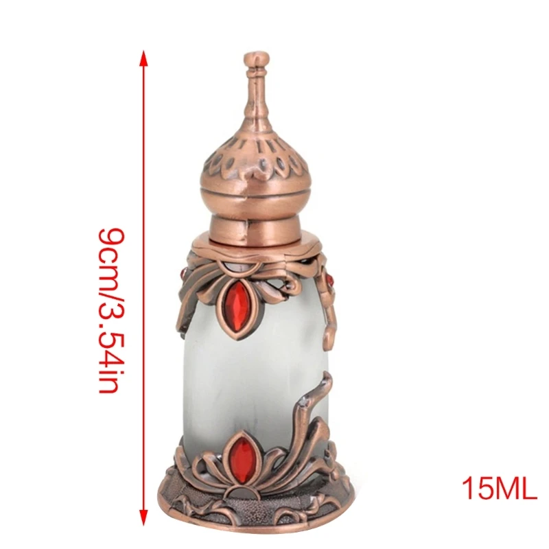 Frasco conta-gotas óleo essencial vintage, 15ml, recarregável, ferramenta beleza, dropshipping