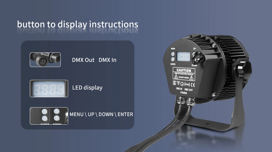 4 Stück Aluminium IP65 Wasserdichtes LED-Par-Licht DMX512-Steuerung 3X12W RGBW LEDs Bühnenlicht für DJ Disco Konzert Party – Detail 5