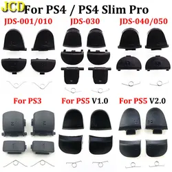JCD 1 Set Black Replace R1 L1 R2 L2 Triggers Buttons For PS3 PS4 Pro Slim PS5 Controller Game Key w/ Spring