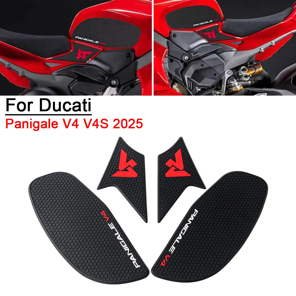 

For Ducati Panigale V4/V4S 2025 Motorcycle Tank Traction Pad Anti Slip Sticker Gas Knee Grip Protector