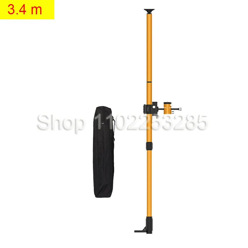 3.4M Laser Extend Telescoping Pole Ceiling Leveling Rod Laser Level Extend Bracket Multi-Functional Bracket