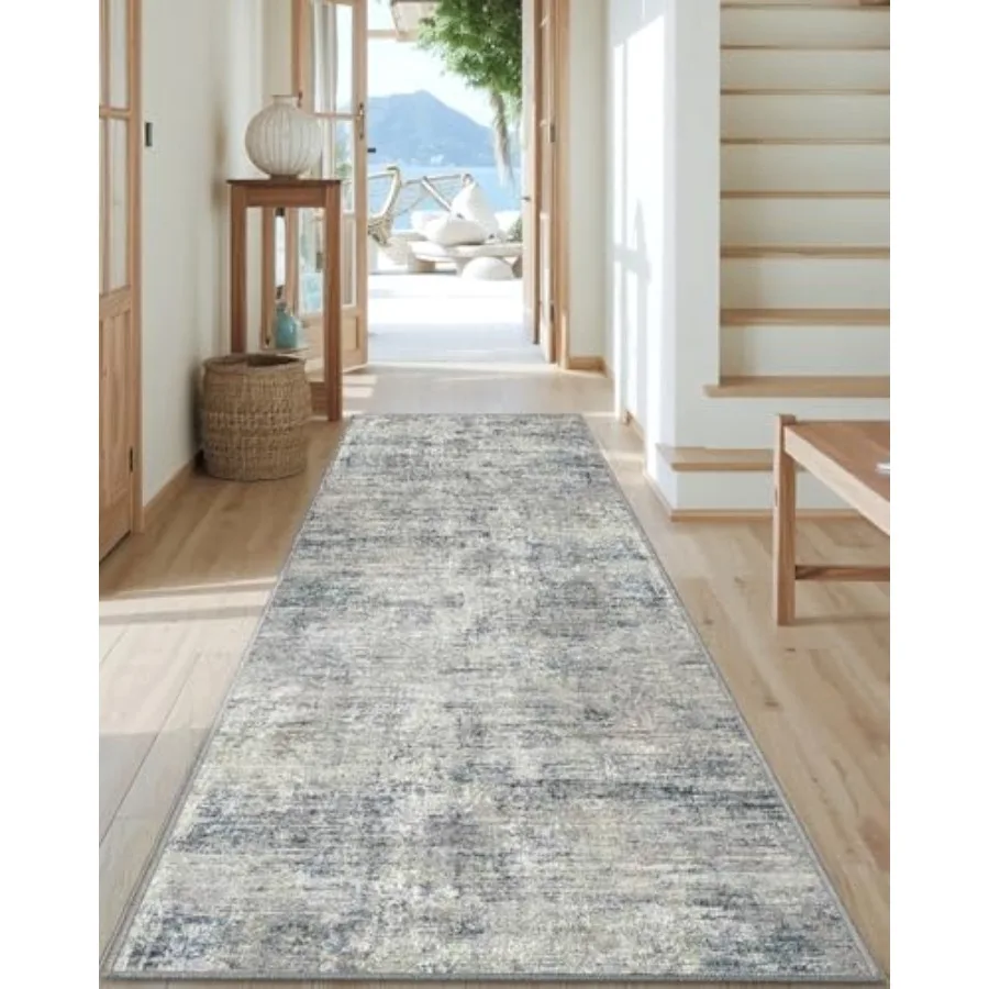 

Коврик для прихожей 3x8, современный абстрактный нескользящий тонкий мягкий ковер, устойчивый к пятнам, моющийся ковер для прихожей, прихожей