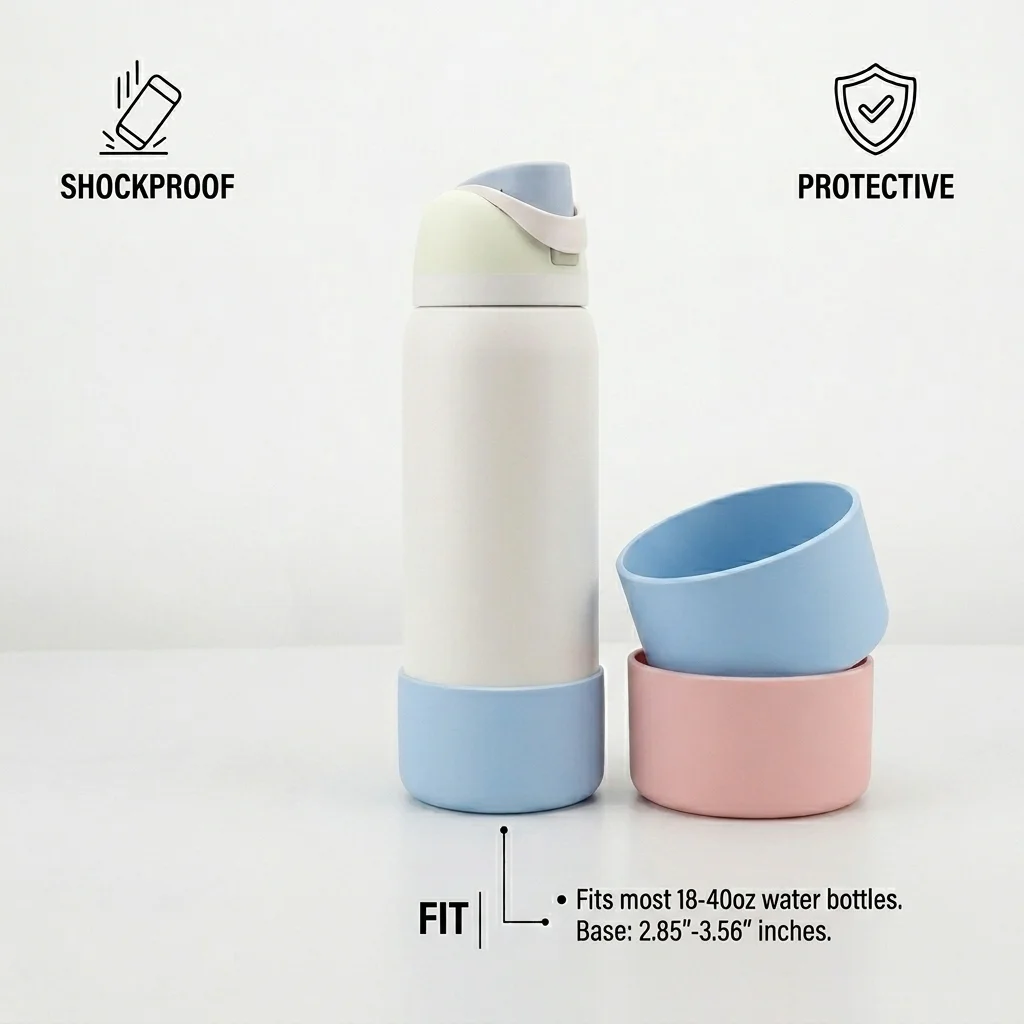 Anti-Slip Silicone Protective Sleeve Insulated Cup Accessories For Owala Water Bottle 19/20oz 24oz - Cup Boot Cup Mat