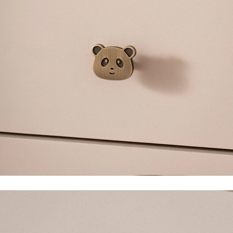 Panda furniture knob in antique brass — product image 11