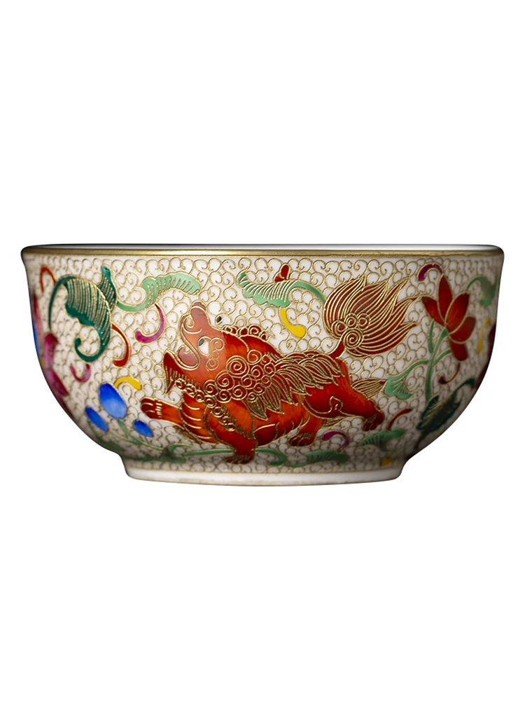 Zhongjia Kiln Master's Single Pure Handmade Twisted Enamel Color Ceramic Cup, And Collection Tea