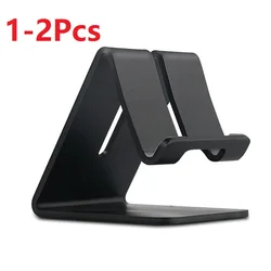 1-2Pcs Universal All Aluminum Alloy Foldable Desk Holder Mount Stand For Mobile Phone Holder For Tablet Desktop Metal Holder