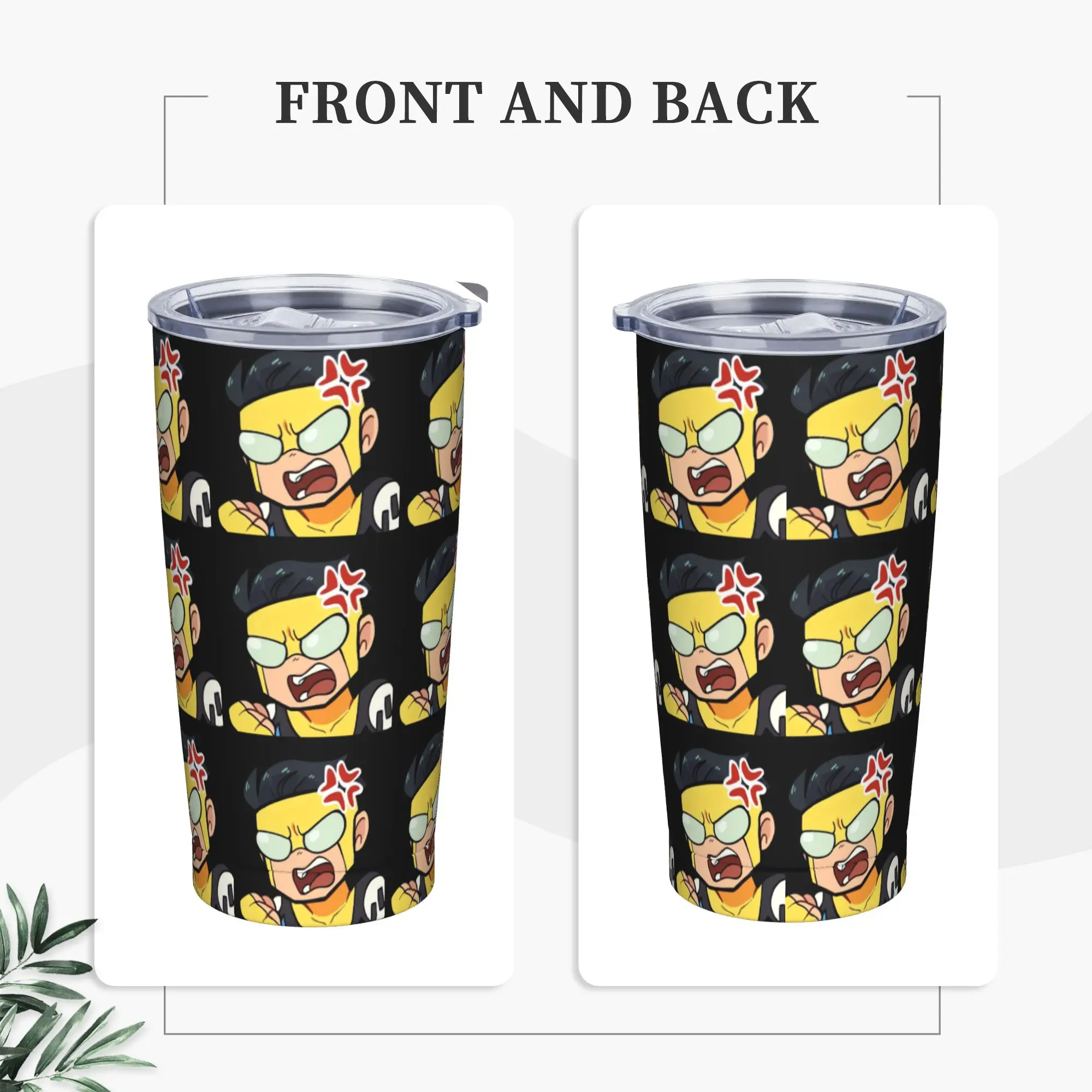 Anime Invincibles Tumbler  Cold and Hot Insulated Stainless Steel Thermal Cups Custom DIY Car Mugs