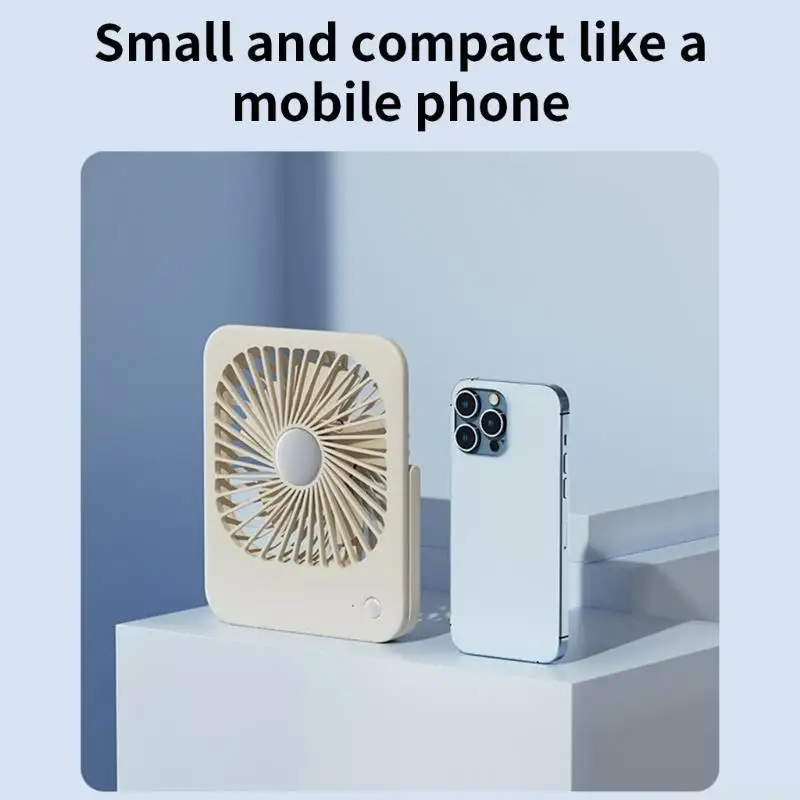 D0AB Energy Efficient USB Rechargeable Desktop Fan Mini Circulating Cooling Fan Miniature Air Conditioner for Office Desk