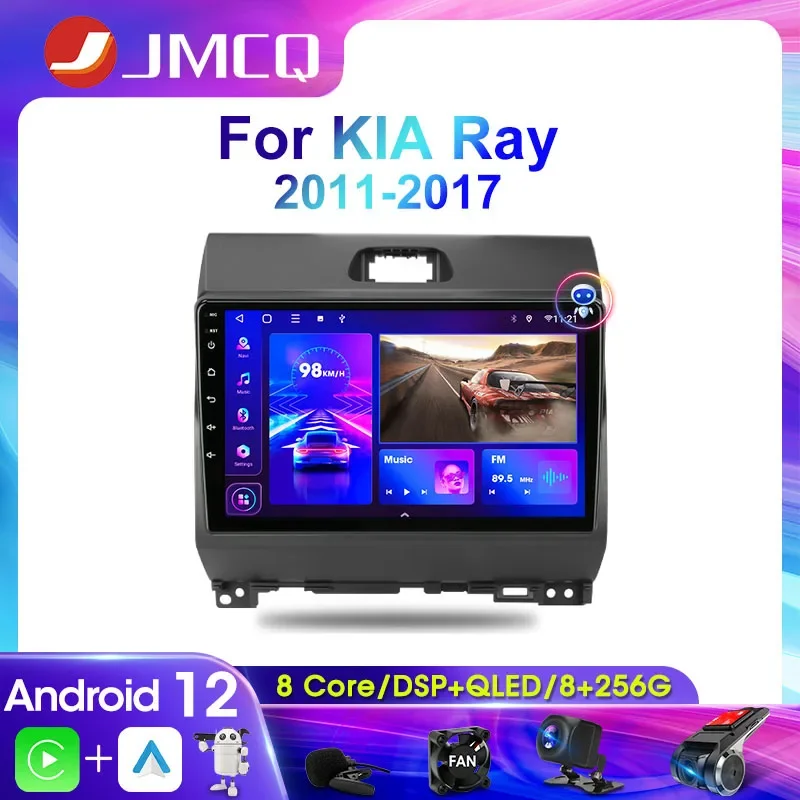 

2Din 9" Car Radio Multimedia Video Player For Kia Ray 2011-2017 Navigation Head Unit Wireless Carplay 4G Android 12 Bluetooth