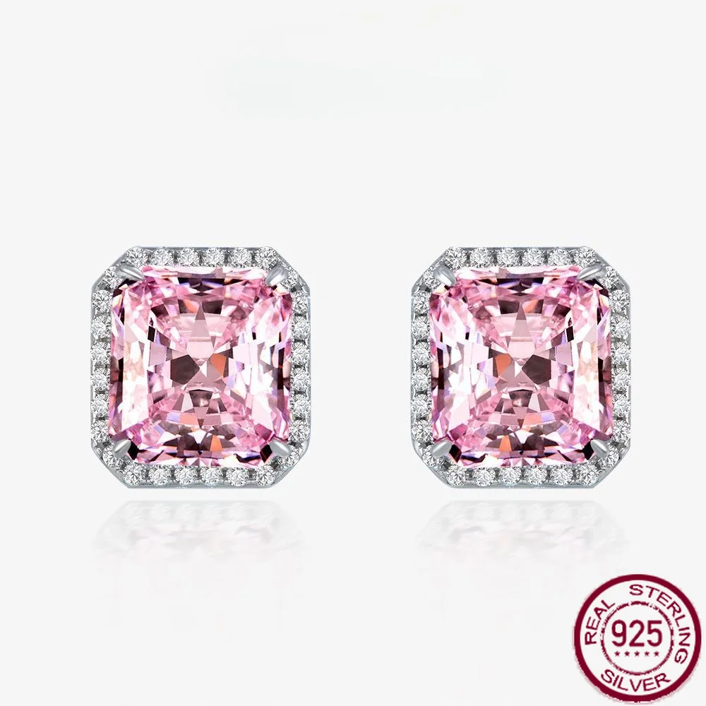 

New 5-carat Fashion S925 Pure Silver Earnail 10 * 11 High Carbon Diamond Luxury Premium Earrings Engagement Jewelry