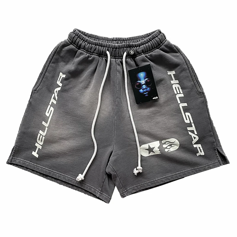 Hellstar Studios Casual Sports Shorts for Men And Women Youthful Vitality Style Straight Leg Short Pants Regular Thickness view 5