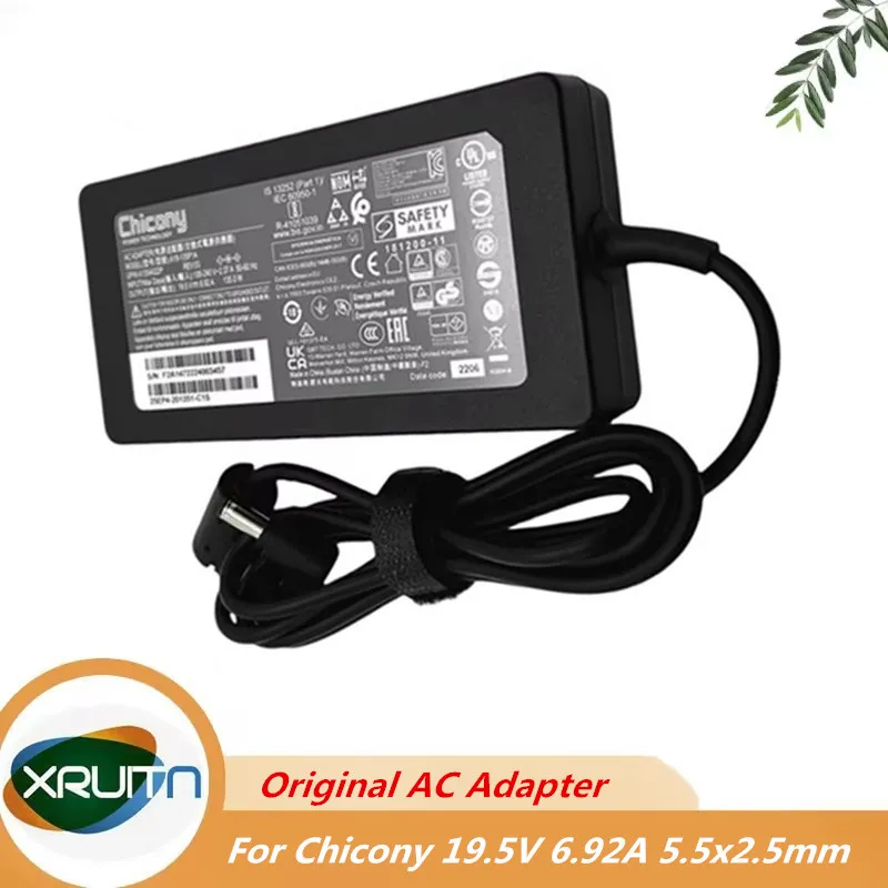 Genuino Chicony 19,5 V 6.92A A18-135P1A A16-135P1B A135A007P cargador adaptador de CA para MSI Apache GE62 7RD-471CA 15,6 "portátil para juegos