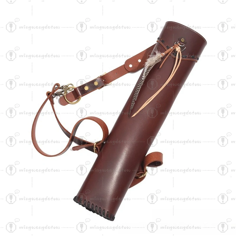 Medieval Hunter Archer Cosplay Costume Accessory Leather Archery Quiver Arrow Holder Renaissance Traditional Bow Hunting Props