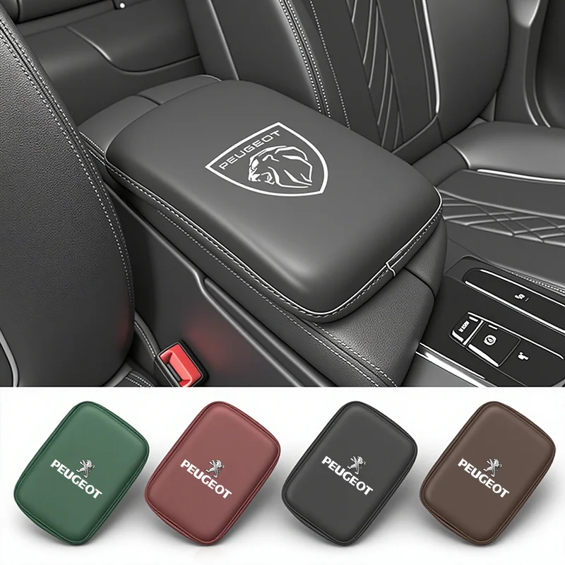 Funda para reposabrazos de coche Peugeot, cojín, caja de reposabrazos, almohadilla protectora para Peugeot 206 307 308 3008 207 208 407 408 508 2008 5008 301 205