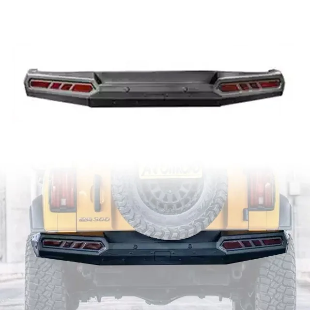 

Hot Sale Car Modified Accessories High Strength Steel Bronco Style Rear Bar Bumper For GWM Tank 300