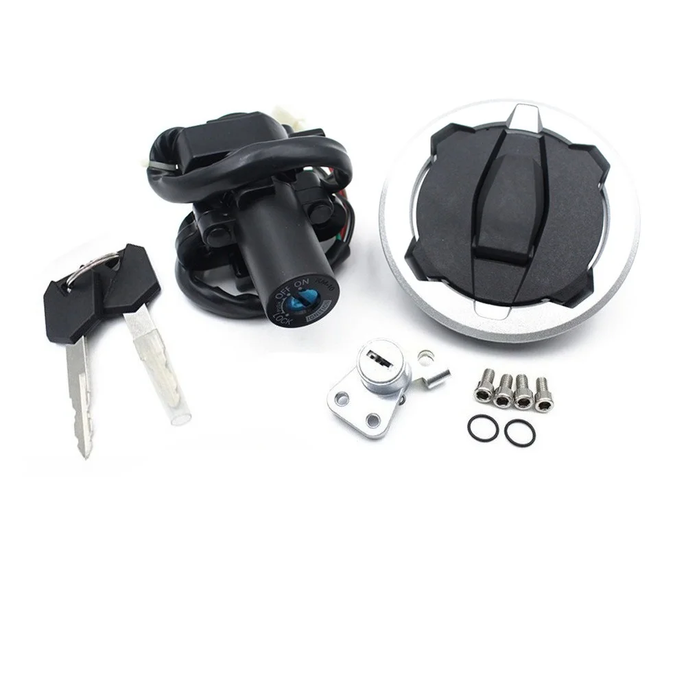 Motorcycle Electric Door Lock Gas Tank Cover Set Lock For KAWASAKI Versys X300 KLE300 2017 2018 2019 2020 2021 Replacement Parts